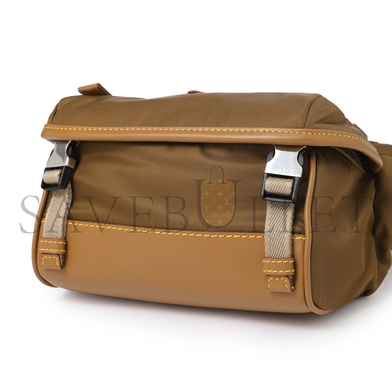 PRADA RE-NYLON×LEATHER SHOULDER BAG 2VH171 (20*12.5*10cm) 